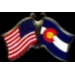 COLORADO PIN STATE FLAG USA FRIENDSHIP FLAGS PIN